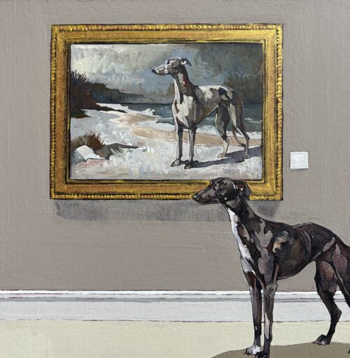 A Greyhound at a Winter Exhbition