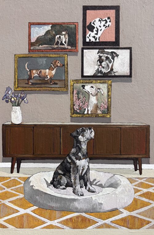 A Schnauzer Owned By An Art Lover