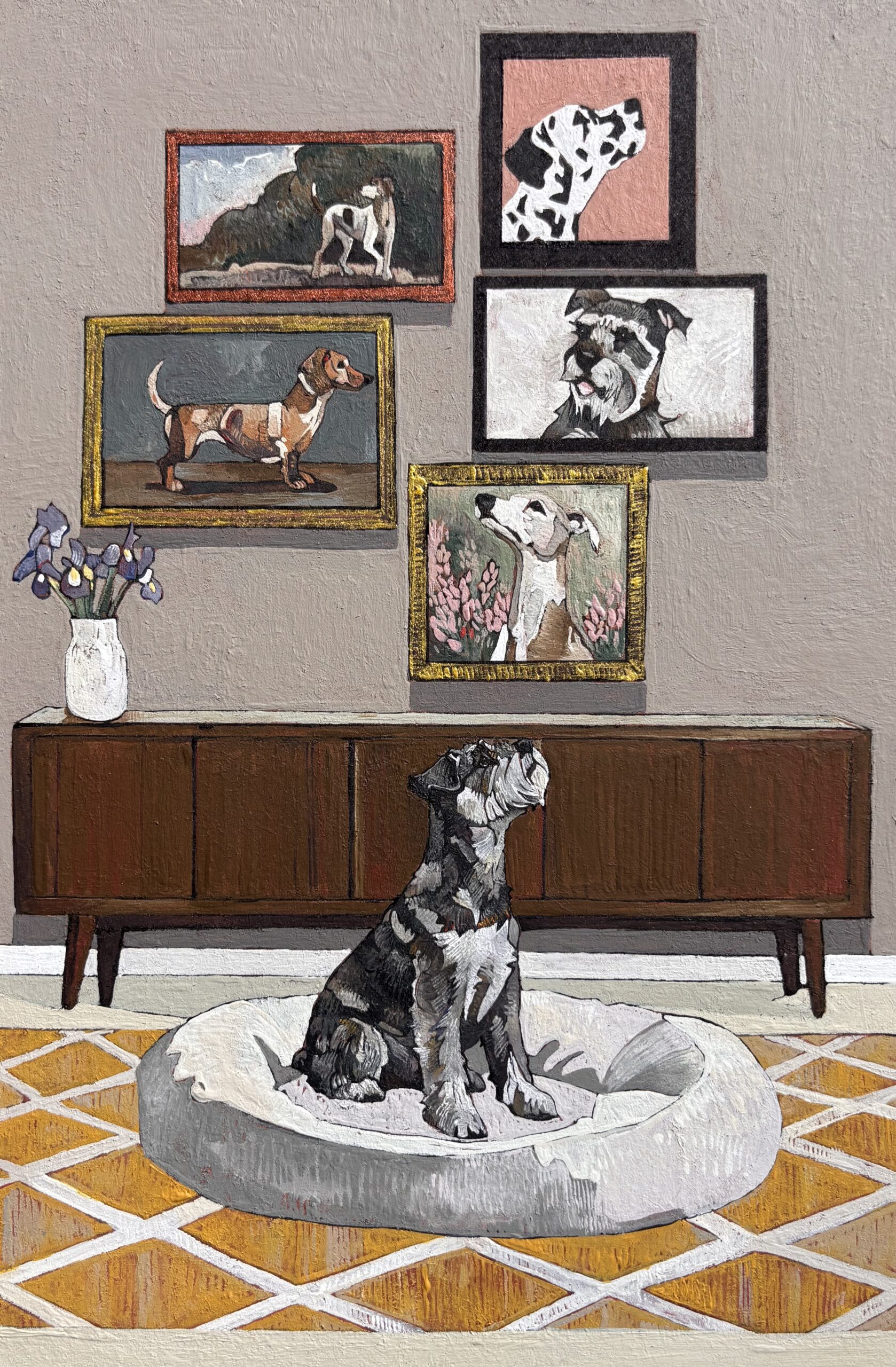 A Schnauzer Owned By An Art Lover