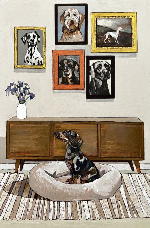 A Dachshund Owned By An Art Lover