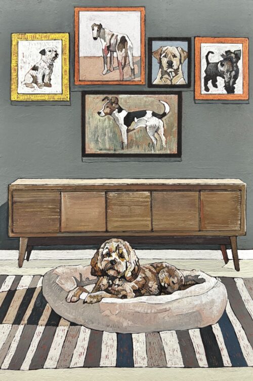 A Cockapoo Owned By An Art Lover