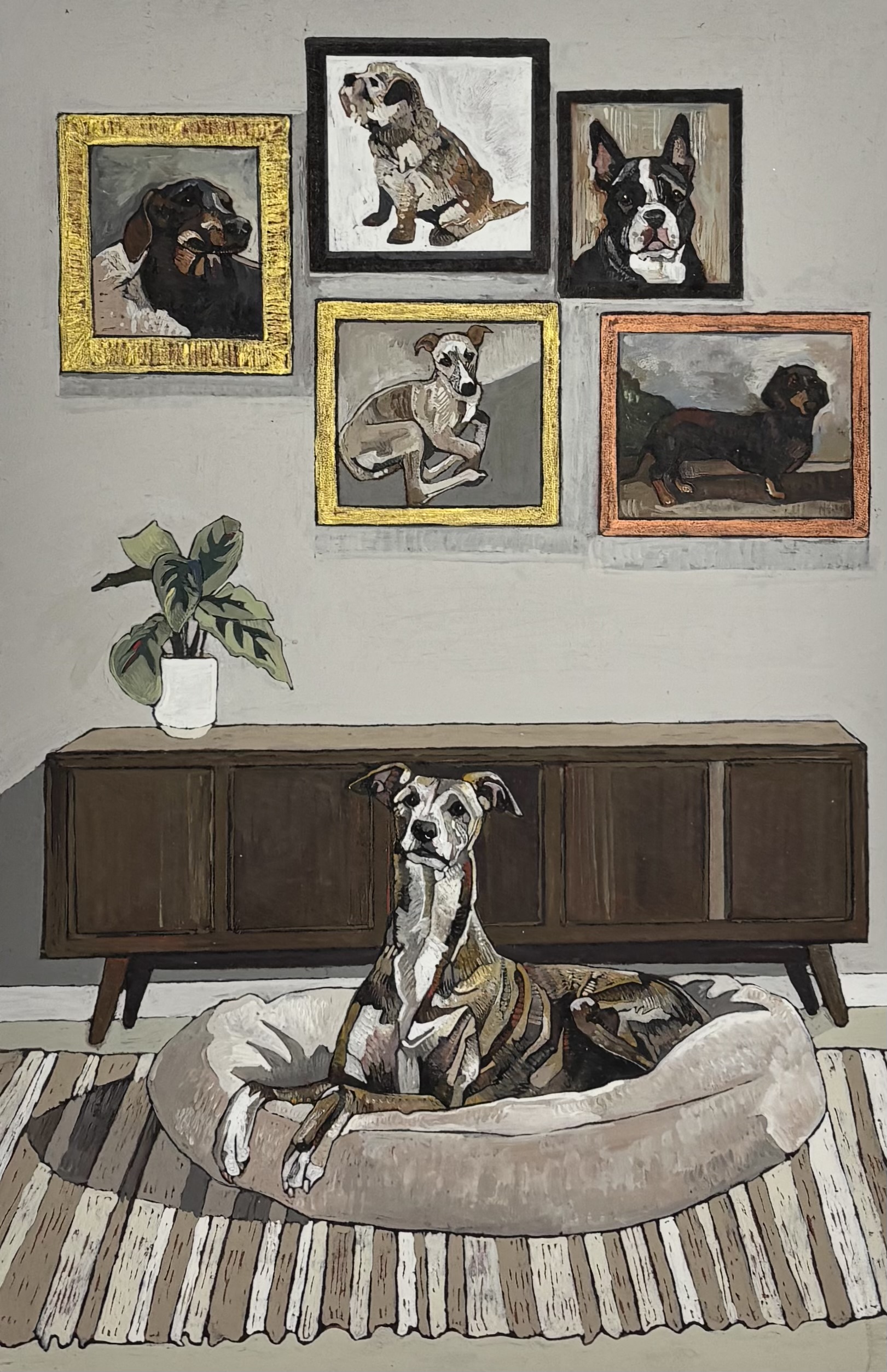 A Greyhound Owned By An Art Lover