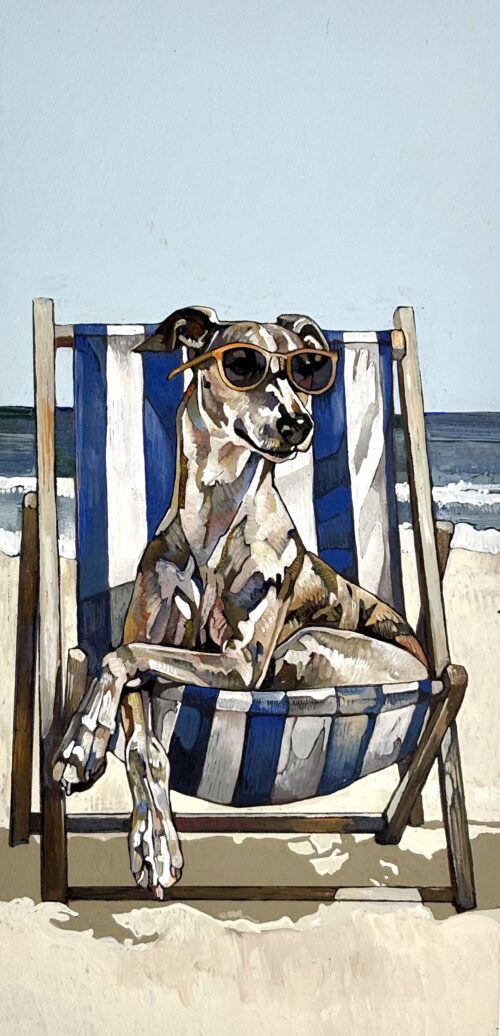 A Sunbathing Whippet