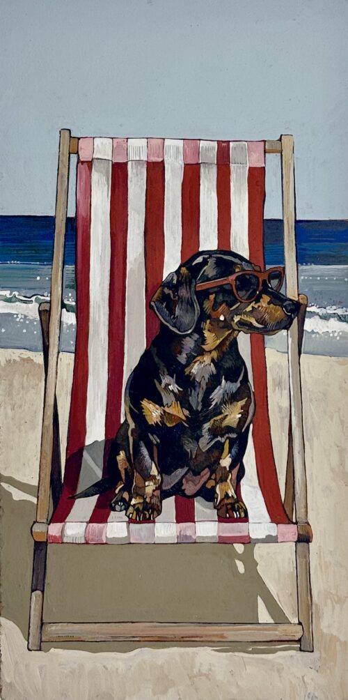 A Sunbathing Dachshund
