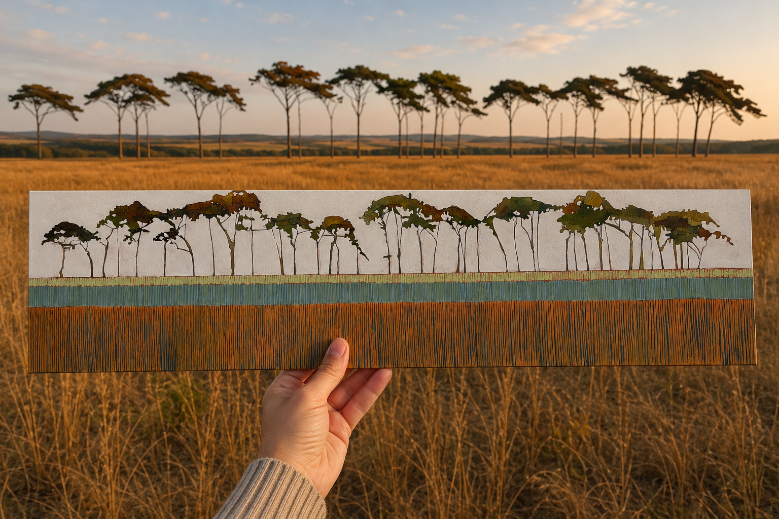 Norfolk Trees and Harvest Fields - Image 2