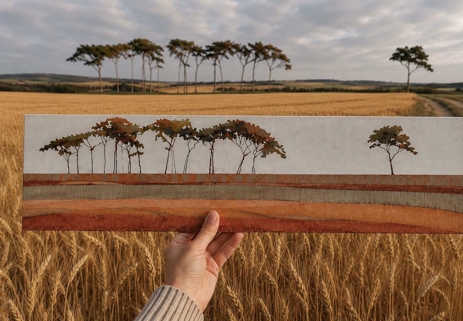Norfolk Treeline and Copper Fields - Image 2