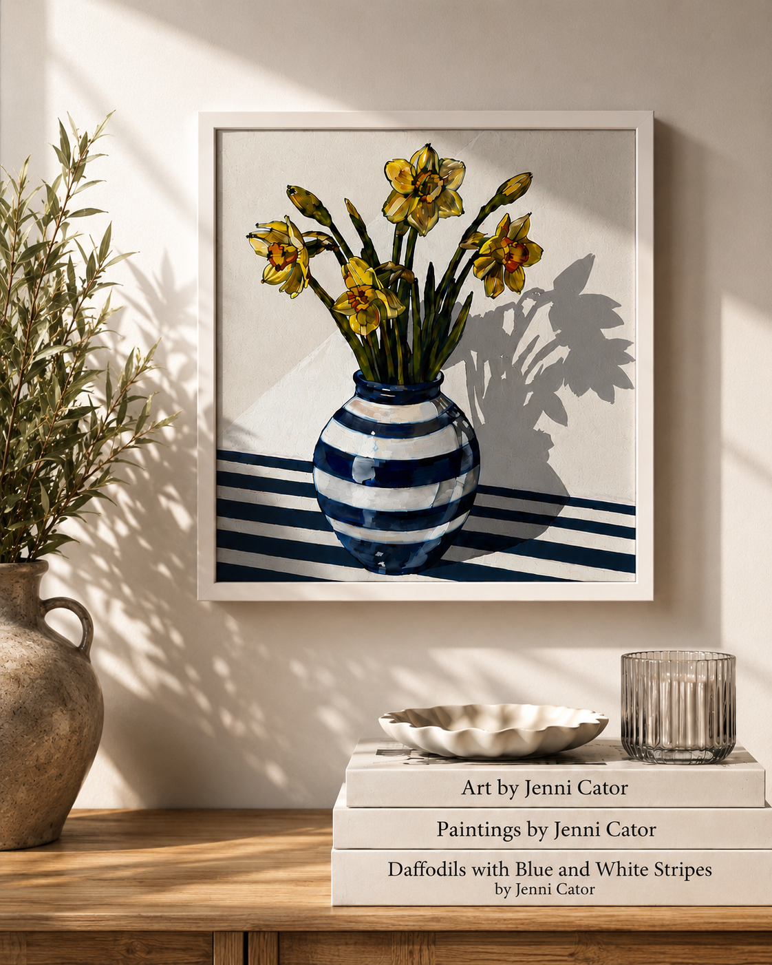 Daffodils with Blue and White Stripes - Image 2