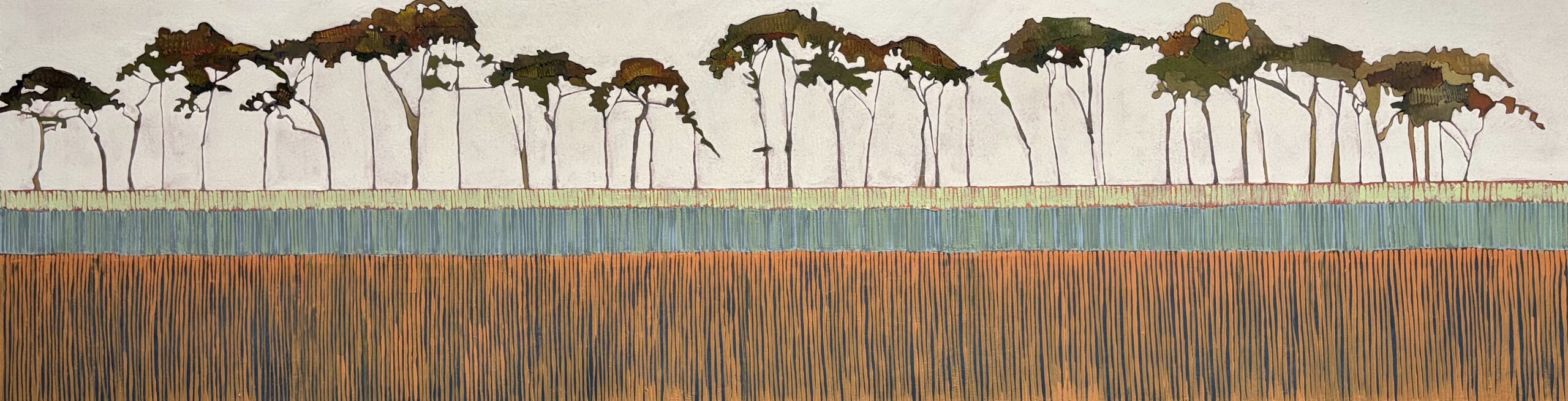 Norfolk Trees and Harvest Fields